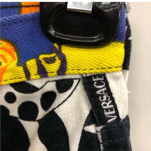 VERSACE COUTURE VINTAGE 1990s JEANS NEW YORK POP ART DESIGN SIZE 30 - Picture 11 of 16